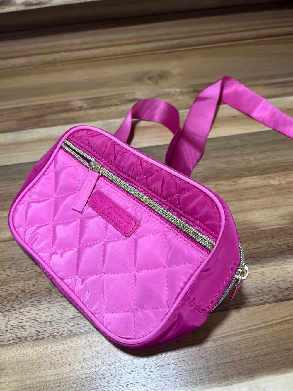 Hot Pink Quilted Crossbody Bag juicy couture